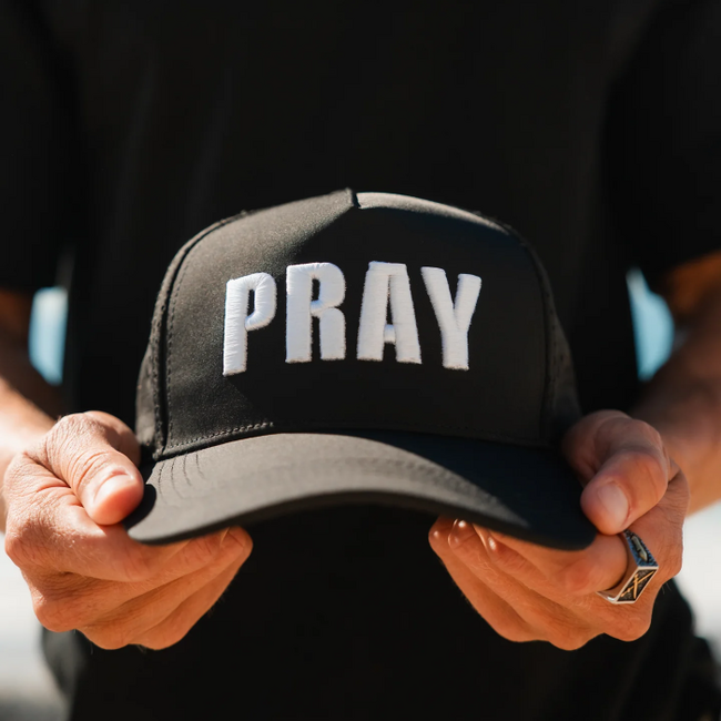 Black Pray Camo Hat