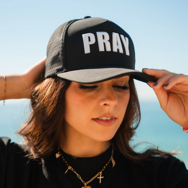 Black Pray Camo Hat