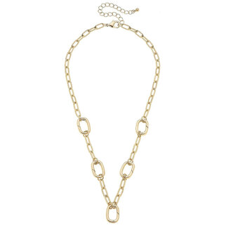 Avery Multi-Charm Collector Necklace Base in Shiny Gold