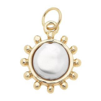 Pearl Cabochon Charm in Ivory