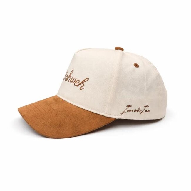 Yahweh Hat - Cream & Copper Suede