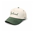 Yahweh Hat - Cream & Green Suede