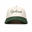 Yahweh Hat - Cream & Green Suede