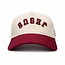 Jesus - Maroon & Cream Hat (Upside down)