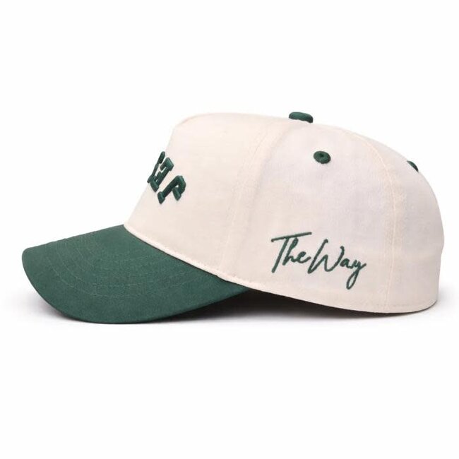 Jesus - Green & Cream Hat (Upside down)