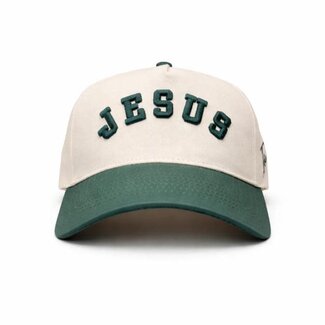 Jesus - Green & Cream Hat