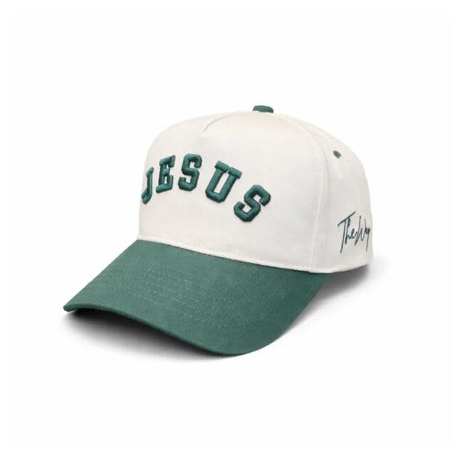 Jesus - Green & Cream Hat