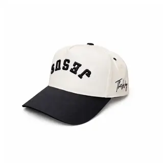 Jesus - Black & Cream Hat (Upside down)