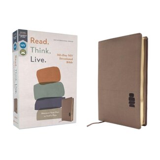 NIV, Read. Think. Live., Leathersoft, Brown, Comfort Print