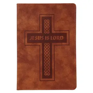 Faux Leather Journal - Jesus Is Lord Cross