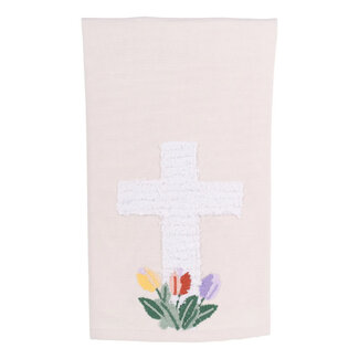 Cross and Tulips Tea Towel