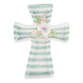 Floral Cross Trinket Tray