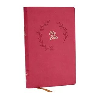 NKJV Value Ultra Thinline Bible, Leathersoft, Pink, Red Letter, Comfort Print
