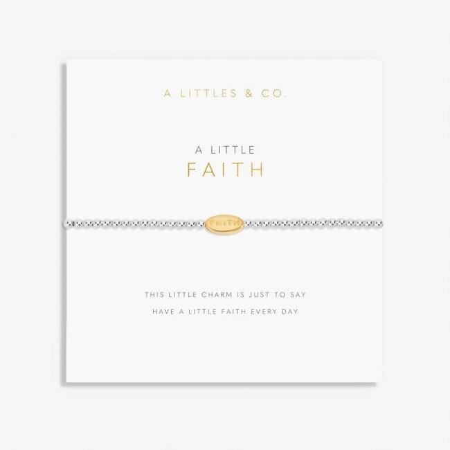 A Little 'Faith' Bracelet In Silver And Gold-Tone Plating