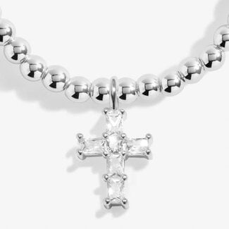 A Little 'Blessed Is She Who Believes' Bracelet In Silver Plating