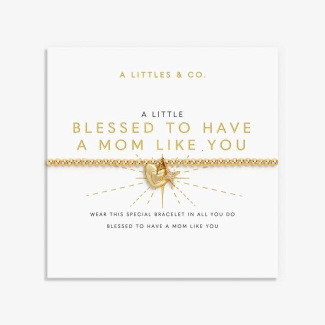 A Little 'Blessed To Have A Mom Like You' Bracelet In Gold-Tone Plating