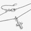 Loved By You Cross Necklace In Silver Plating