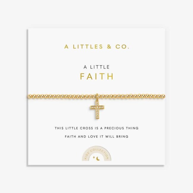 Kids' A Little 'Faith' Bracelet In Gold-Tone Plating