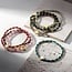 Assorted Crystal Stretch Bracelets with Single Cross