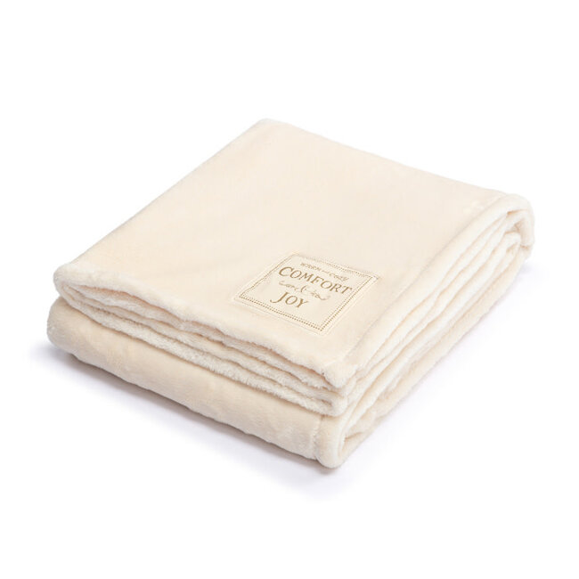 Comfort and Joy Cream Throw Blanket - 50x60in