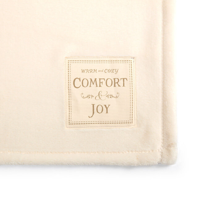 Comfort and Joy Cream Throw Blanket - 50x60in