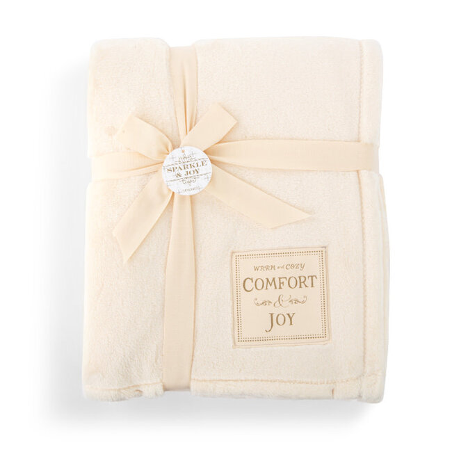 Comfort and Joy Cream Throw Blanket - 50x60in