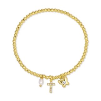 Renewal & Faith Gold Stretch Bracelet