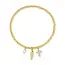 Gold Fish and Cross Charm Beaded Stretch Bracelet