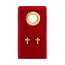 Petite Dot Cross Stud Earrings On Red Velvet Tag
