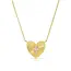 Pavé Cross & Heart Burst Pendant Necklace