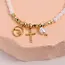 The Sacred Sea Stretch Bracelet with Wave and Cross
