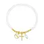 The Sacred Sea Stretch Bracelet with Wave and Cross