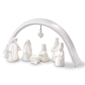 Ceramic Nativity Scene Large Set Of 7