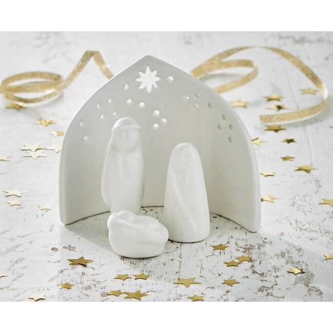 Ceramic Nativity Scene Set Of 4
