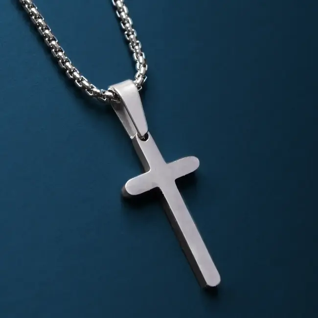 Men's Mini Stainless Steel Cross Necklace