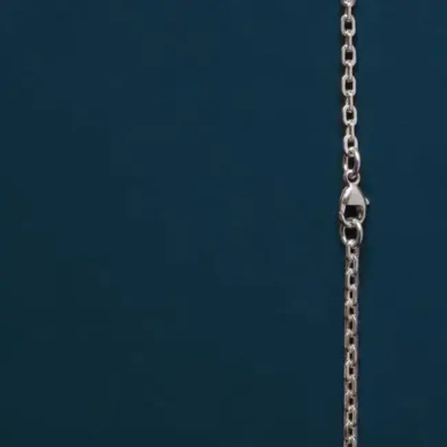 Men's Sterling Silver Cross Necklace - Cable Chain