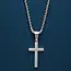 Men's Medium Stainless Steel Cross Necklace