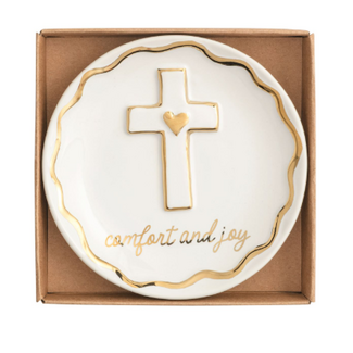 Gold Cross Trinket Dish