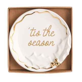 Gold Holly Trinket Dish