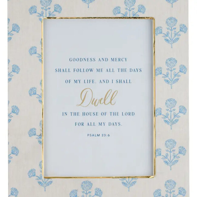 Faith Floral Blue Frame 5 X 7