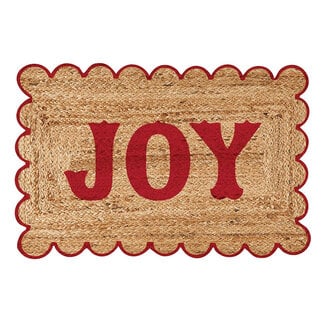 Scallop Jute Door Mat - Joy