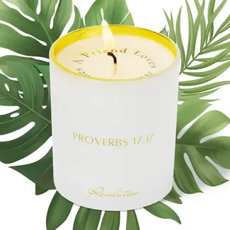 "A Friend Loves At All Times" Candle - Eternal Rose