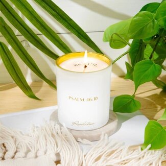 "Be Still" Candle, Psalm 46:10, Hidden Scripture - Calming Lavender & Misty Forest