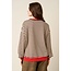 Faith Patchwork Striped Long Sleeve Sweatshirt - Brown