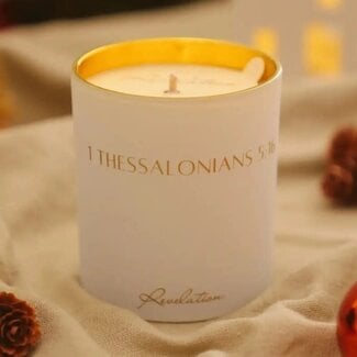 "Rejoice Always" Hidden Bible Verse Candle, Heavenly Vanilla
