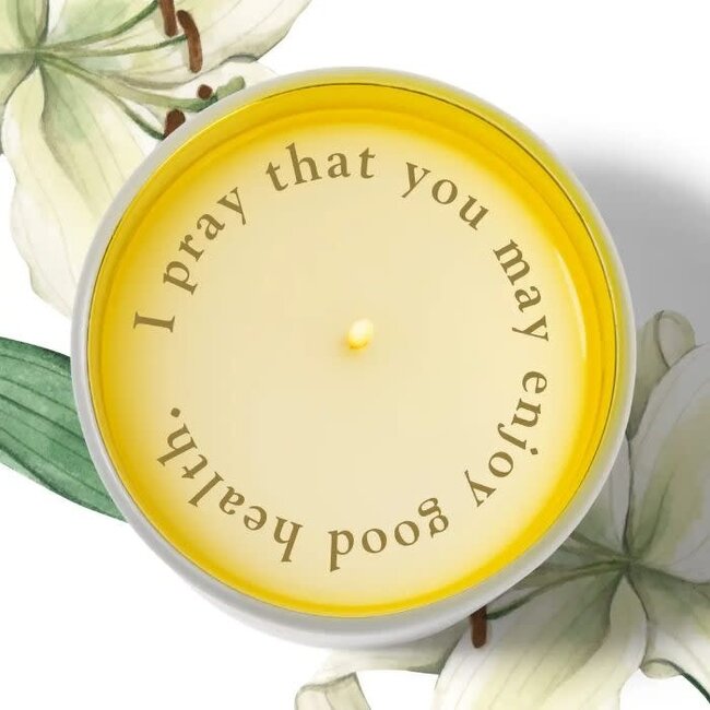 Get Well Candle, Hidden Scripture, 3 John 1:2, Peace Be With You Scent - Lavender & Misty Forest