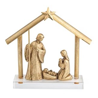 Gold Resin Nativity Display
