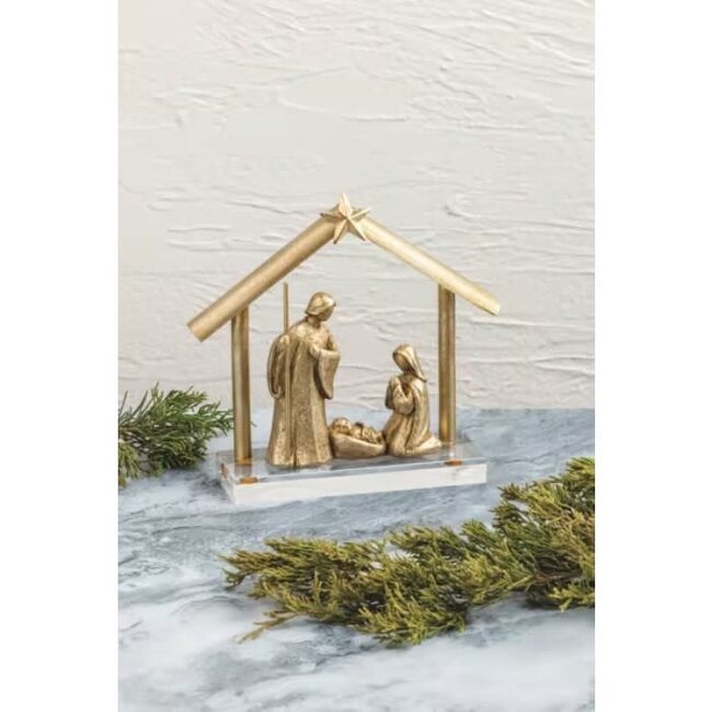 Gold Resin Nativity Display