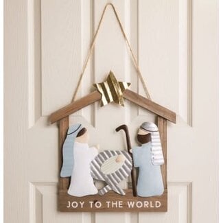 Nativity Wood Door Hanger