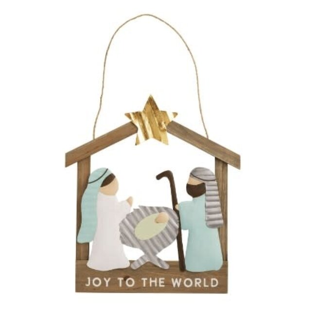 Nativity Wood Door Hanger